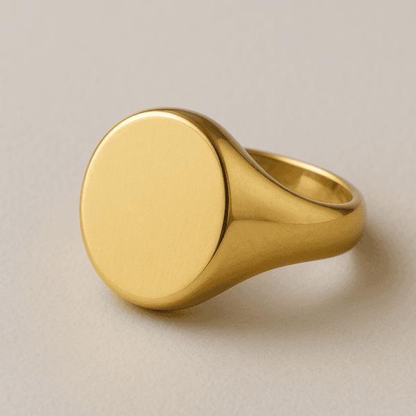 Anillo Sello Redondo oro 18k